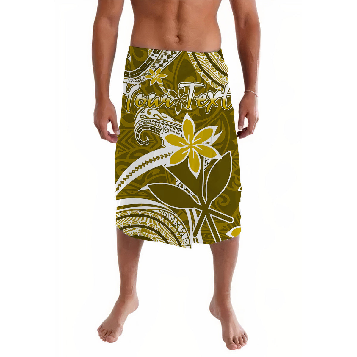 Custom Hawaii Flowers Wave Lavalava Kanaka Maoli Gold Polynesian LT13 Gold - Polynesian Pride