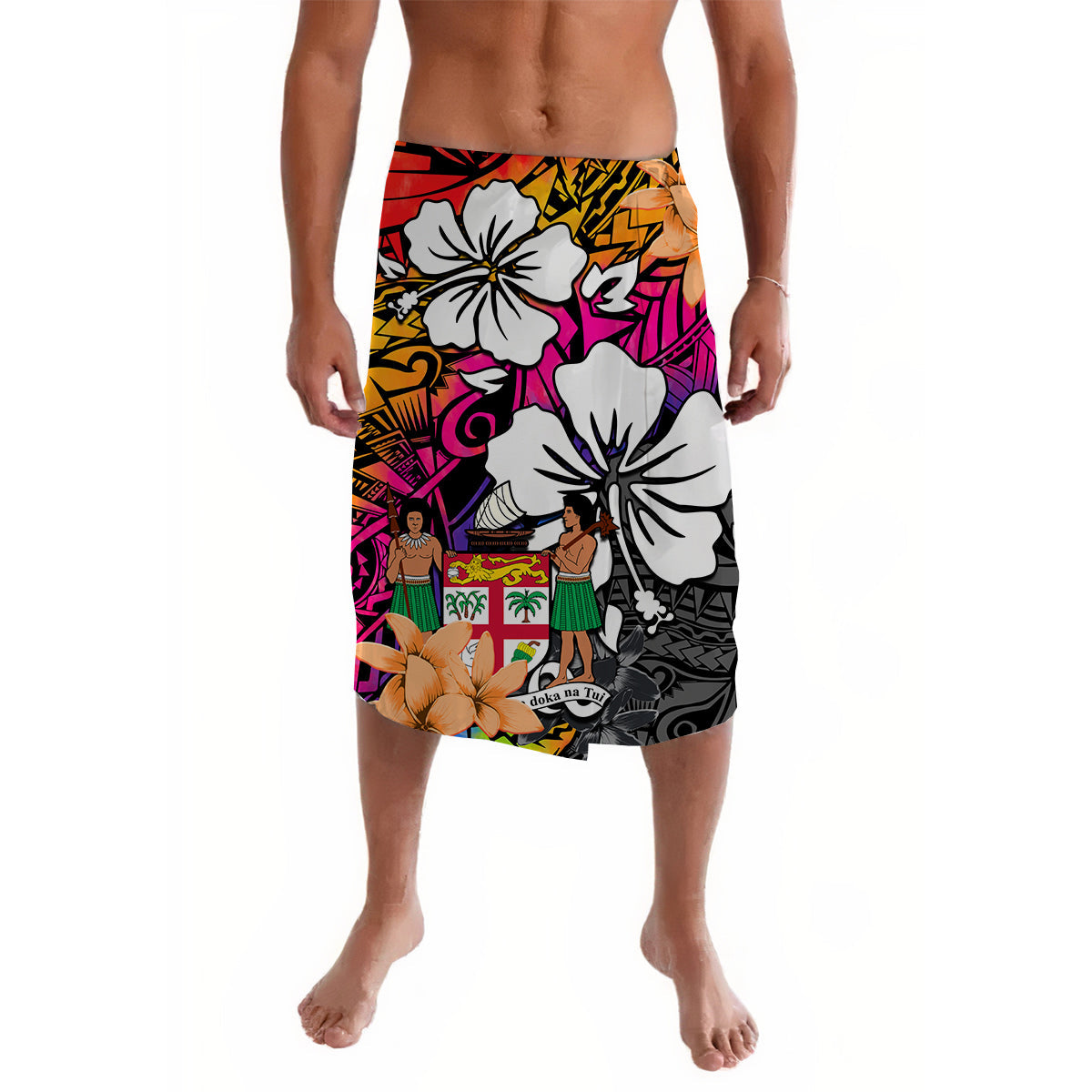 Fiji Lavalava Polynesian Special Tribal Creative Tropical Flowers Tie Dye Ver.01 LT13 Art - Polynesian Pride