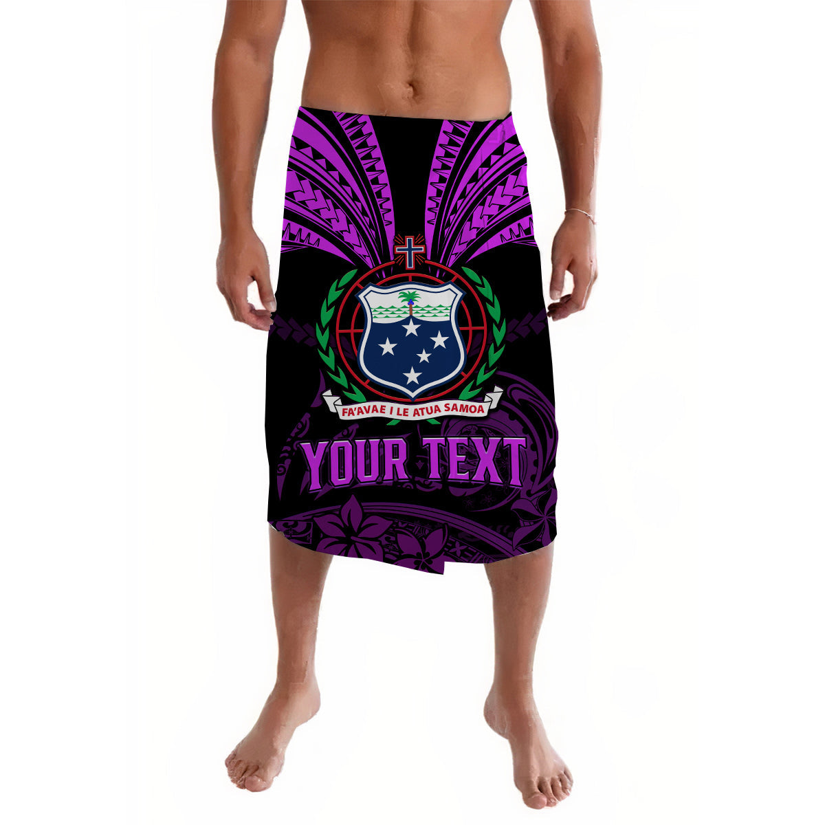 Custom Samoa Tatau Lavalava Purple Polynesian Ula Nifo LT13 Purple - Polynesian Pride