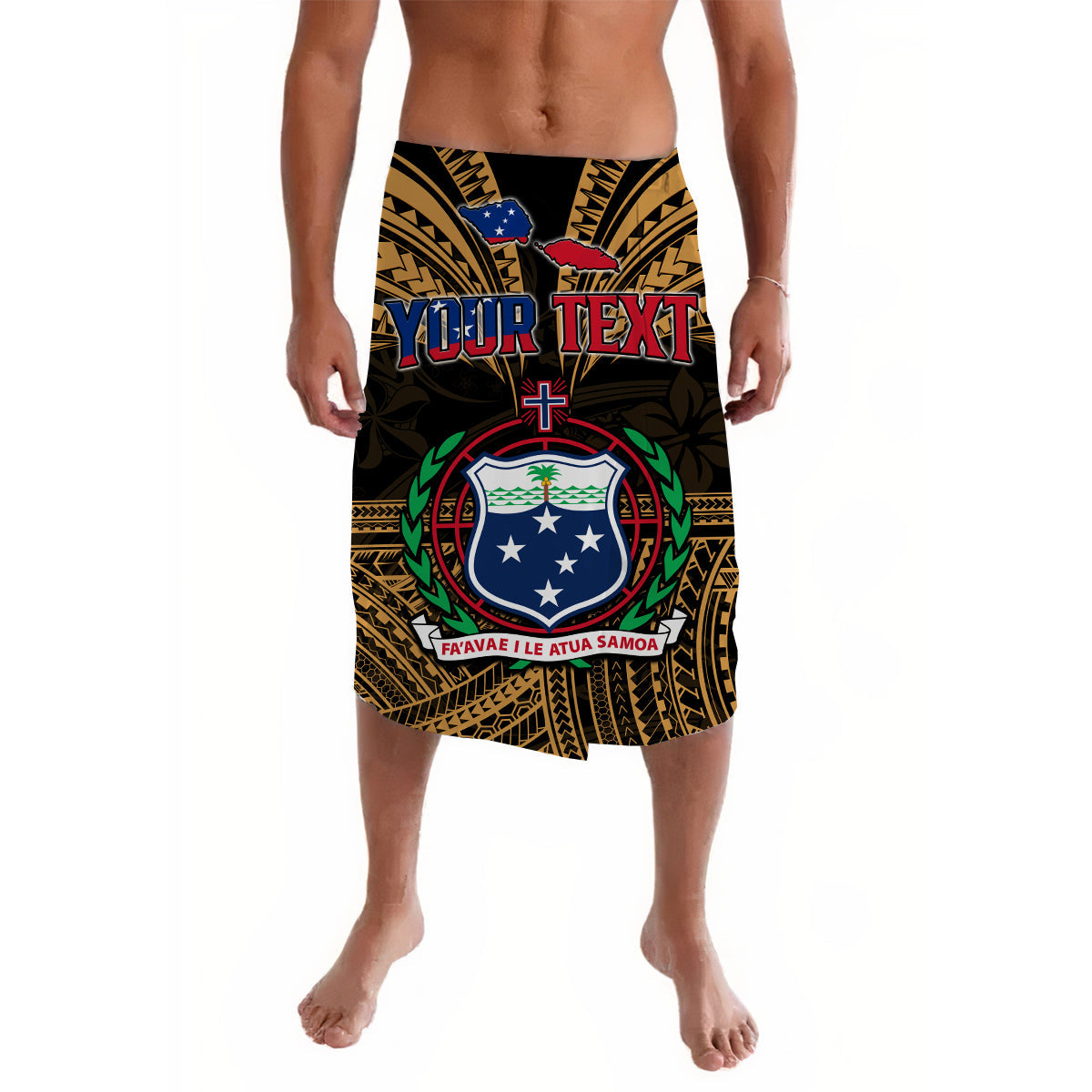 Custom Samoa Tatau Lavalava Gold Polynesian Proud Samoan LT13 Gold - Polynesian Pride