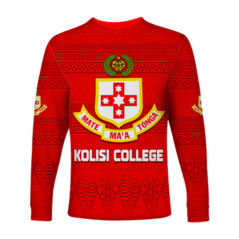 Kolisi Tonga College Atele Long Sleeve Shirt 140 Years Anniversary Tongan Ngatu LT13 - Polynesian Pride