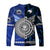 Samoa And New Zealand Long Sleeve Shirt Together - Blue LT8 - Polynesian Pride