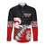 Waitangi Long Sleeve Button Shirt Aotearoa Maori Pattern Mix Fern and Manaia Koru LT13 Unisex Black - Polynesian Pride