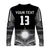 (Custom Text and Number) Marshall Islands Long Sleeve Shirt Best Tattoo Version Black LT13 - Polynesian Pride