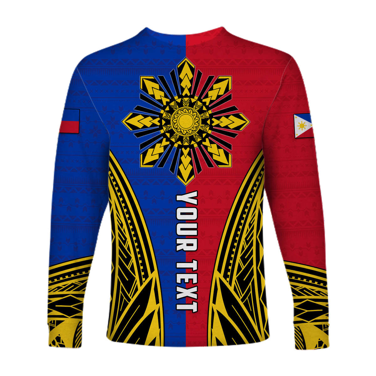 (Custom Personalised) Philippines Long Sleeve Shirt Sun Rayonnant LT13 - Polynesian Pride