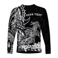 (Custom Personalised) Hawaii Polynesian Long Sleeve Shirt Wild Hammerhead Sharks LT13 - Polynesian Pride