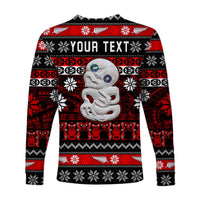 (Custom Personalised) New Zealand Hei Tiki Christmas Long Sleeve Shirt Maori Meri Kirihimete LT13 - Polynesian Pride