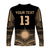 (Custom Text and Number) Marshall Islands Long Sleeve Shirt Best Tattoo Version Golden LT13 - Polynesian Pride