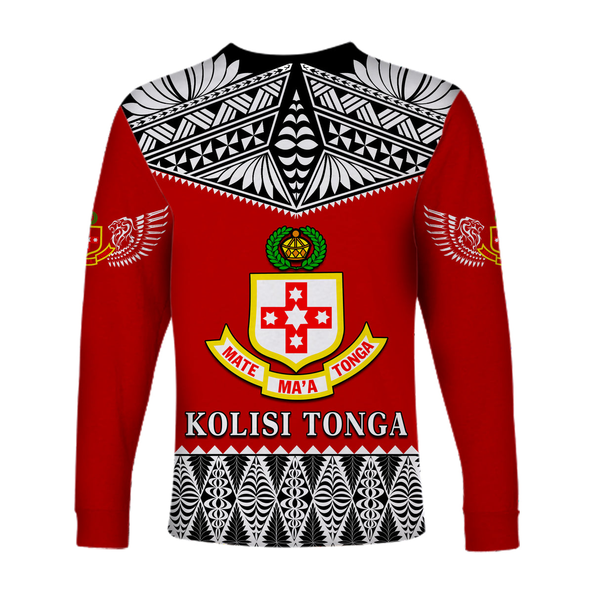 (Custom Personalised) Kolisi Tonga Long Sleeve Shirt College 'Atele Mate Ma'a Tonga LT13 - Polynesian Pride