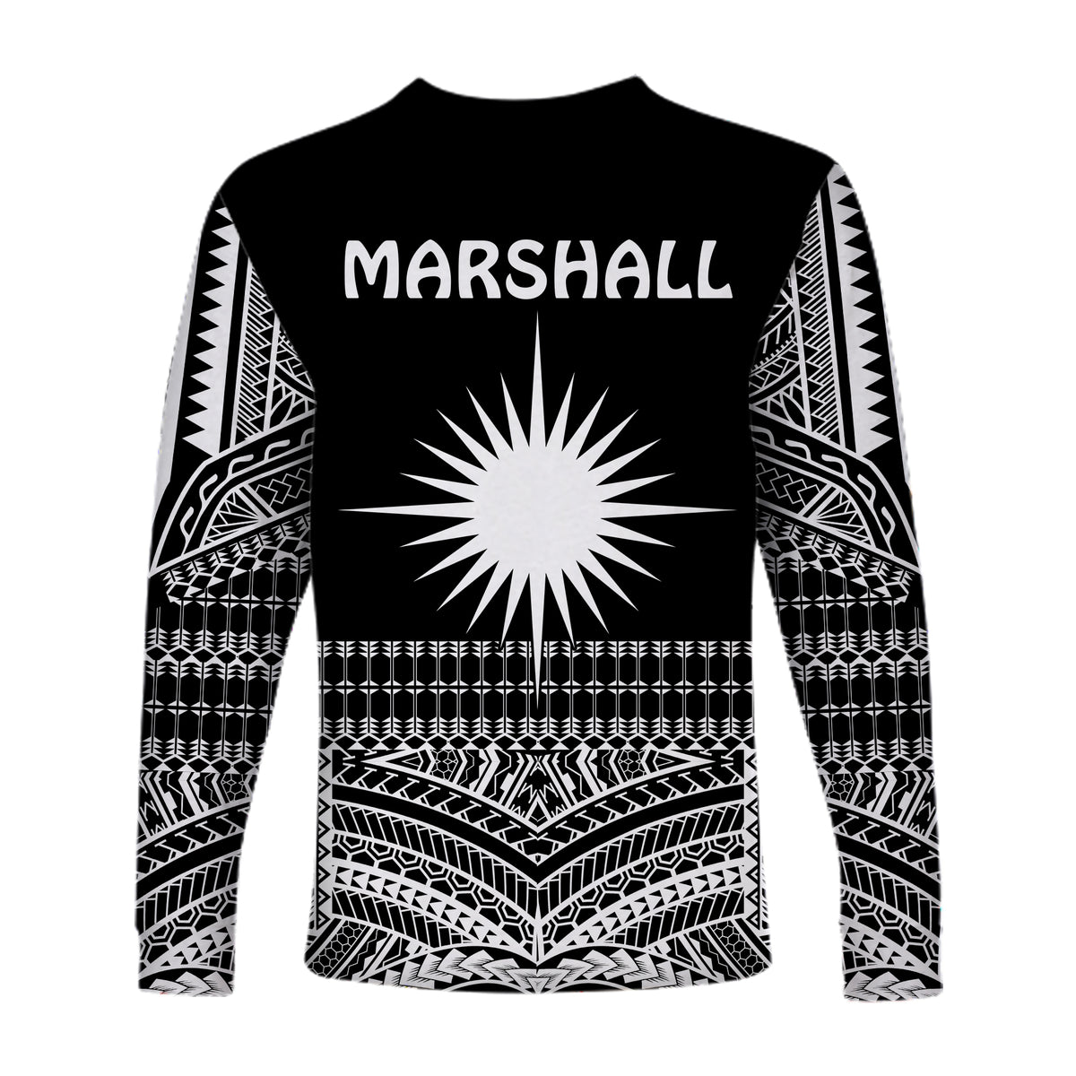 Marshall Islands Long Sleeve Shirt Best Tattoo Version Black LT13 - Polynesian Pride