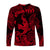 (Custom Personalised) Hawaii Shark Angry Polynesian Long Sleeve Shirt Unique Style - Red LT8 - Polynesian Pride