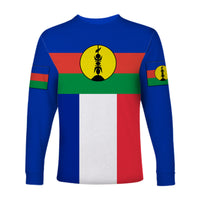 New Caledonia Long Sleeve Shirt Flag Vibes LT8 - Polynesian Pride