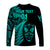 (Custom Personalised) New Zealand Haka Rugby Maori Long Sleeve Shirt Silver Fern Vibes - Turquoise LT8 - Polynesian Pride