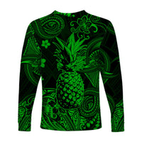 Hawaii Pineapple Polynesian Long Sleeve Shirt Unique Style - Green LT8 - Polynesian Pride