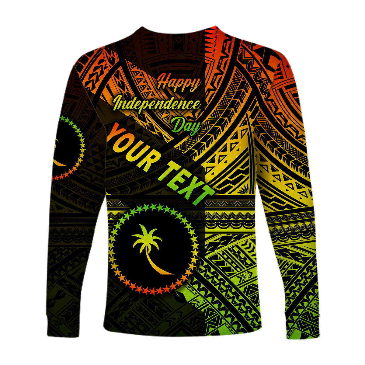 (Custom Personalised) FSM Chuuk Long Sleeve Shirts Happy Independence Day Original Vibes - Reggae LT8 - Polynesian Pride