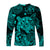 Hawaii Turtle Polynesian Long Sleeve Shirt Plumeria Flower Unique Style - Turquoise LT8 - Polynesian Pride