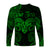 (Custom Personalised) Aries Zodiac Polynesian Long Sleeve Shirt Unique Style - Green LT8 - Polynesian Pride