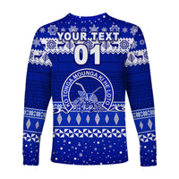 (Custom Personalised) Queen Salote College Christmas Long Sleeve Shirt Simple Style LT8 - Polynesian Pride