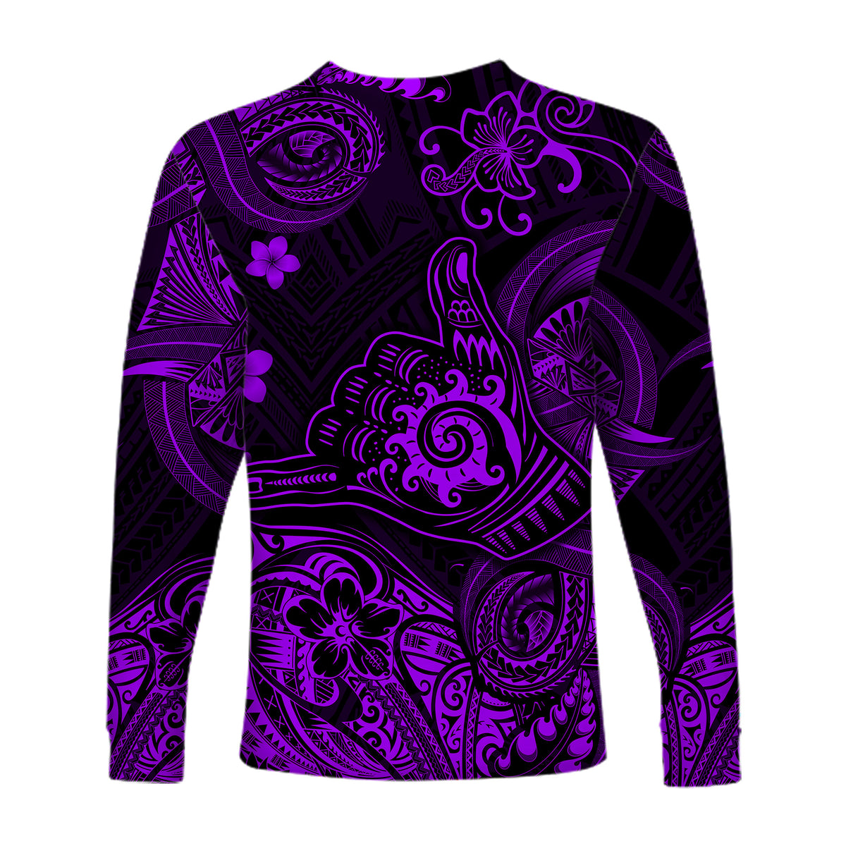 Hawaii Shaka Polynesian Long Sleeve Shirt Unique Style - Purple LT8 - Polynesian Pride