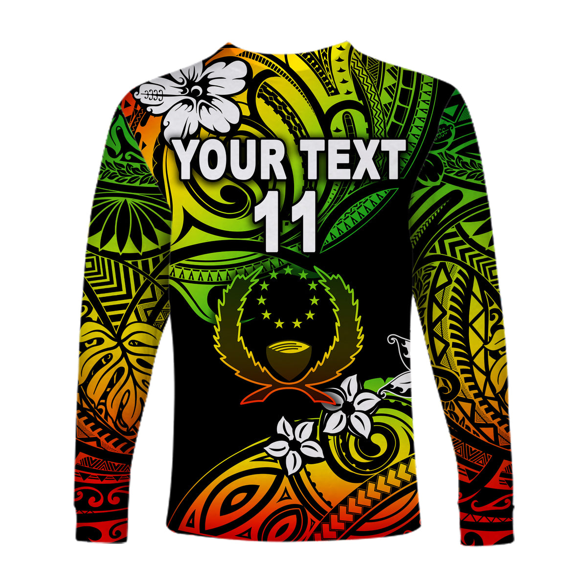 (Custom Personalised) FSM Pohnpei Long Sleeve Shirts Unique Vibes - Reggae LT8 - Polynesian Pride