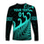 (Custom Personalised) New Zealand Rugby Maori Long Sleeve Shirt Silver Fern Koru Vibes - Turquoise LT8 - Polynesian Pride