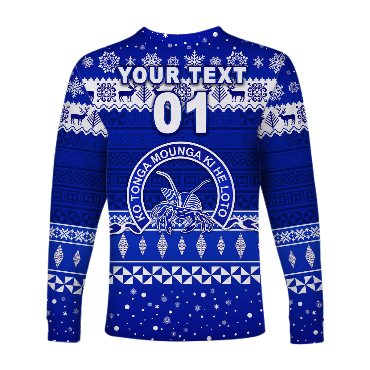 (Custom Personalised) Tapunisiliva College Christmas Long Sleeve Shirt Simple Style LT8 - Polynesian Pride