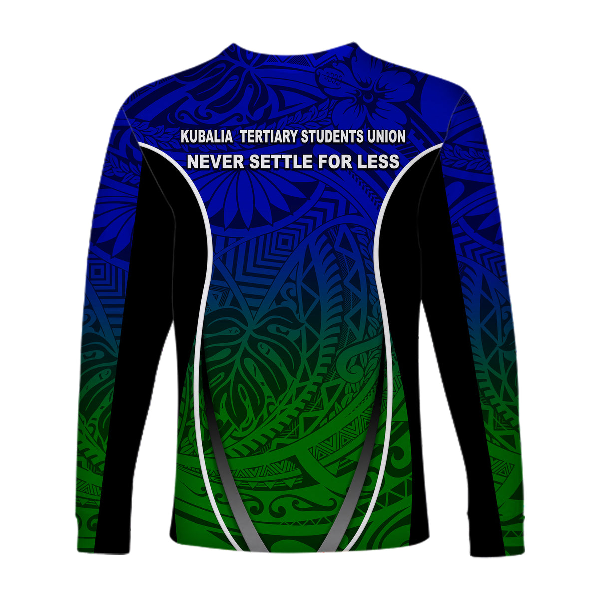 Papua New Guinea Kubalia Tertiary Students Union Long Sleeve Shirts Blue LT8 - Polynesian Pride