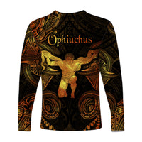 Ophiuchus Zodiac Polynesian Long Sleeve Shirt Unique Style - Gold LT8 - Polynesian Pride
