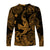 Hawaii Angry Shark Polynesian Long Sleeve Shirt Unique Style - Gold LT8 - Polynesian Pride