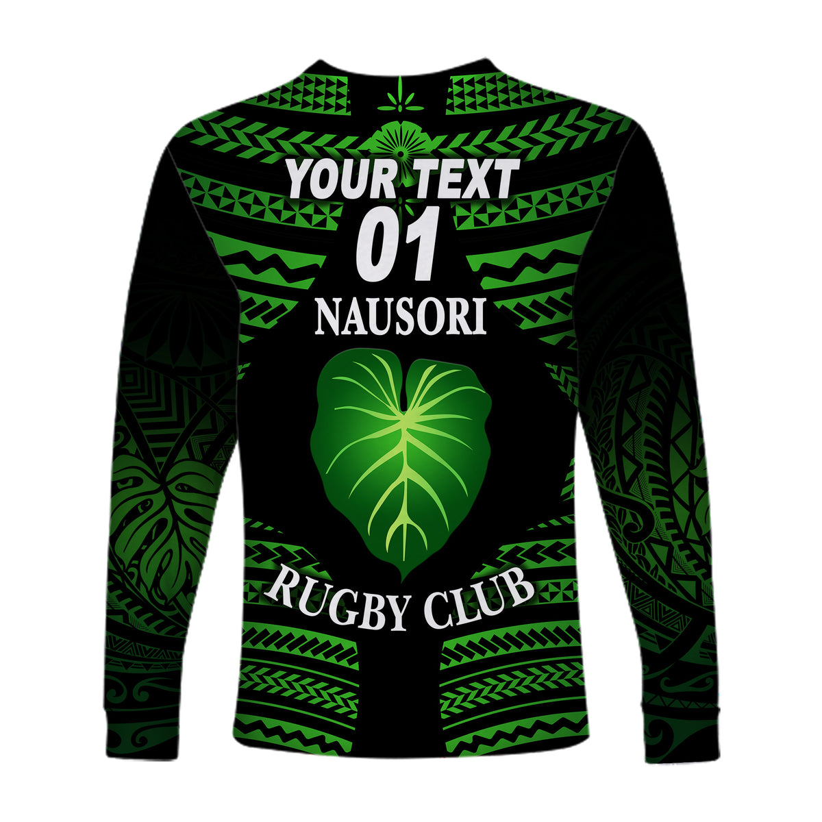 (Custom Personalised) Fiji Nausori Rugby Long Sleeve Shirts Creative Style NO.1, Custom Text And Number LT8 - Polynesian Pride