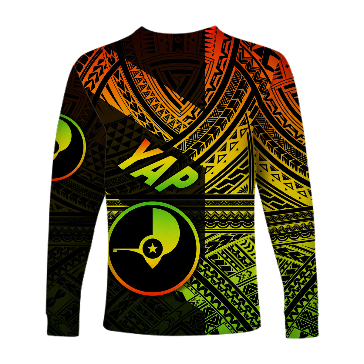 FSM Yap Long Sleeve Shirts Original Style - Reggae LT8 - Polynesian Pride