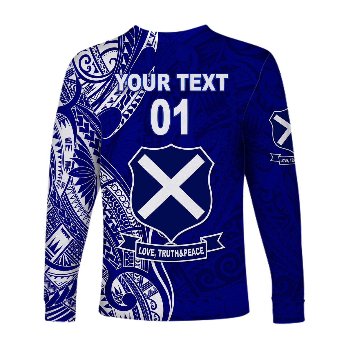 (Custom Personalised) St. Andrew's High School Long Sleeve Shirt Original Style LT8 - Polynesian Pride