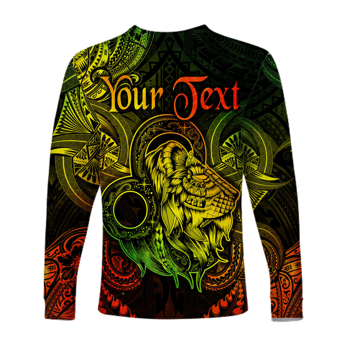 (Custom Personalised) Leo Zodiac Polynesian Long Sleeve Shirt Unique Style - Reggae LT8 - Polynesian Pride