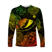(Custom Personalised) Hawaii State Fish: Humuhumu Nukunuku Apua'a Polynesian Long Sleeve Shirt Unique Style - Reggae LT8 - Polynesian Pride