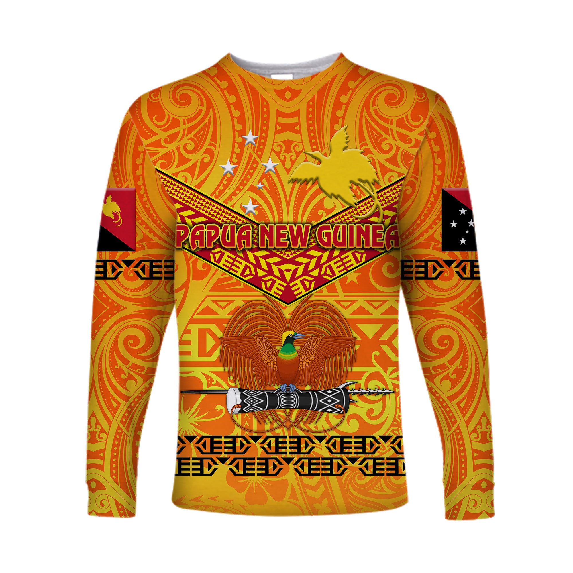 Papua New Guinea Kumuls Long Sleeve Shirt Simple Style - Yellow Vibes LT8 Unisex Yellow - Polynesian Pride