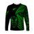 New Zealand Haka Rugby Maori Long Sleeve Shirt Silver Fern Vibes - Green LT8 Unisex Green - Polynesian Pride