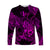 Leo Zodiac Polynesian Long Sleeve Shirt Unique Style - Pink LT8 Unisex Pink - Polynesian Pride