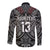 (Custom Text and Number) New Zealand Silver Fern Rugby Long Sleeve Button Shirt All Black NZ Maori Pattern LT13 - Polynesian Pride