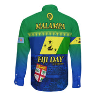Malampa Fiji Day Long Sleeve Button Shirt Vanuatu Polynesia mix Flowers LT13 - Polynesian Pride