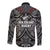 New Zealand Silver Fern Rugby Long Sleeve Button Shirt All Black NZ Maori Pattern LT13 - Polynesian Pride