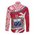 Samoa Long Sleeve Button Shirt Samoan Coat Of Arms With Coconut Red Style LT14 - Polynesian Pride