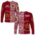 (Custom Personalised) Tonga Eua High School Long Sleeve Shirt Tongan Ngatu Pattern LT14 Unisex Maroon - Polynesian Pride