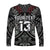 (Custom Text and Number) New Zealand Silver Fern Rugby Long Sleeve Shirt All Black NZ Maori Pattern LT13 - Polynesian Pride