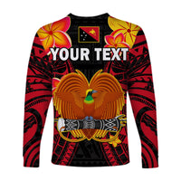 (Custom Personalised) Papua New Guinea Long Sleeve Shirt PNG Bird Of Paradise Polynesian Pattern LT14 - Polynesian Pride