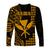 Hawaii Day Kakau Long Sleeve Shirt Proud To Be Hawaiian Gold King Kamehameha and Kanaka Maoli LT13 - Polynesian Pride