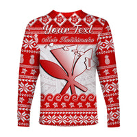 Custom Personalised Hawaii Christmas Long Sleeve Shirt Kanaka Polynesian Santa Claus Mele Kalikimaka LT14 - Polynesian Pride