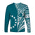 Cook Islands Tatau Long Sleeve Shirt Symbolize Passion Stars Version Blue LT13 - Polynesian Pride