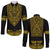 (Custom Personalised) Polynesian Long Sleeve Button Shirt Dashiki With Polynesian Tattoo Royal Golden Version LT14 Unisex Black - Polynesian Pride