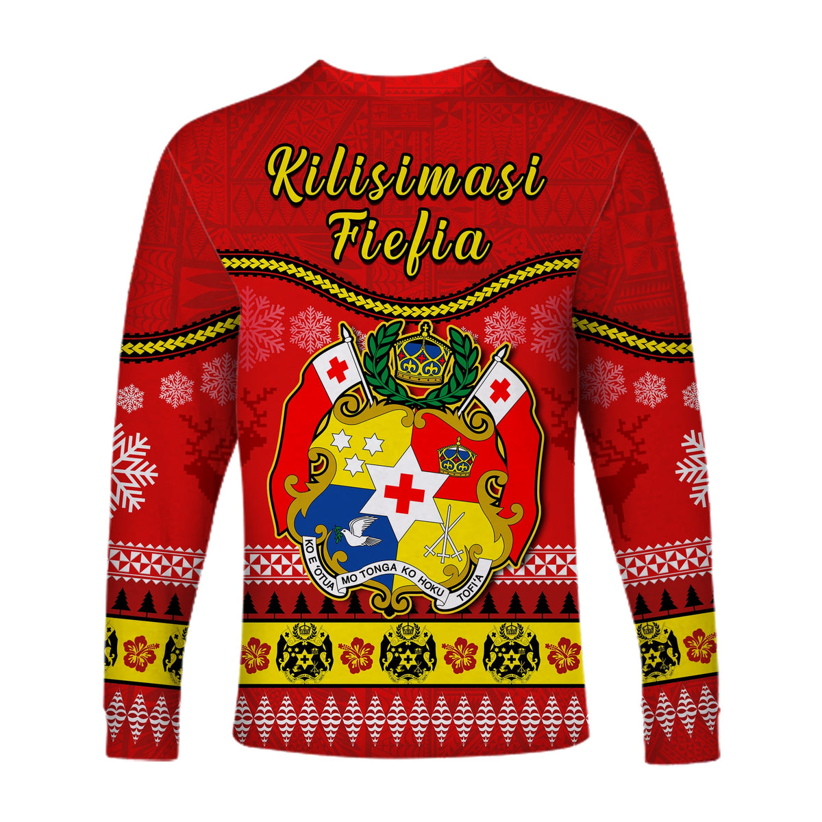 Tonga Christmas Long Sleeve Shirt Tongan Ngatu Kilisimasi Fiefia LT14 - Polynesian Pride