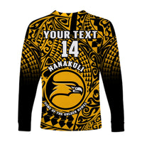 (Custom Text And Number) Hawaii Long Sleeve Shirt Nanakuli High and Intermediate School Tribal Kakau LT14 - Polynesian Pride